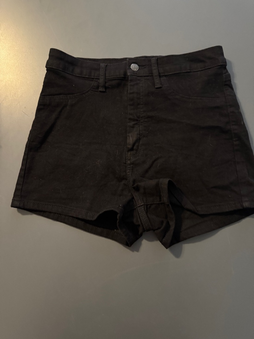 wild fable Black High-Waist Denim Shorts